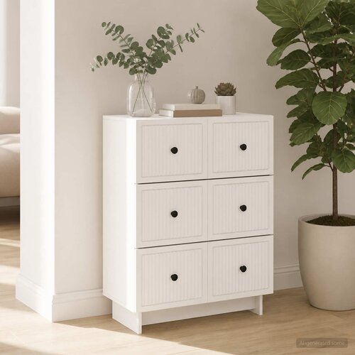  Ormar s ladicama Bijela visokog sjaja 66 x 34,5 x 90 cm Cene
