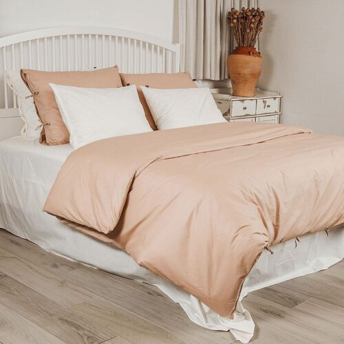 Odeja Posteljnina s trakci Tia Organic - rjava-140x220+80x60 Cene