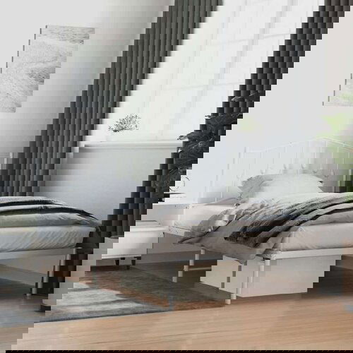 Metalni okvir za krevet s uzglavljem bijeli 100x200 cm Cijene