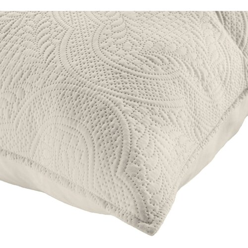 Douceur d int&amp;eacute;rieur Kremno bel komplet pregrinjala in prevleke za vzglavnik iz mikrovlaken 240x260 cm Romane &amp;ndash; Slike