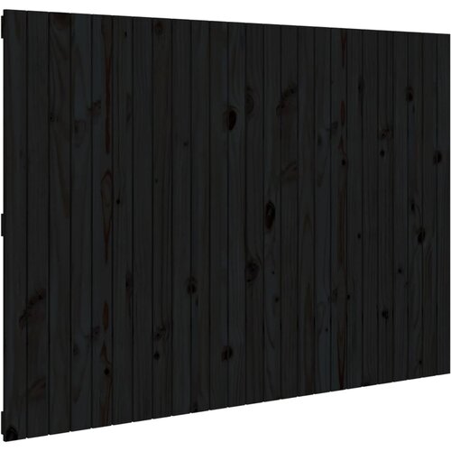  Zidno uzglavlje crni 159,5x3x110 cm od masivne borovine Slike