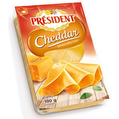 President Sir Cheddar slice 100g Cene