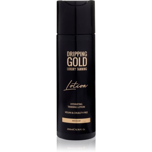 Dripping Gold Luxury Tanning Lotion hidratantno mlijeko za samotamnjenje za intenzivno sunčanje nijansa Medium 200 ml Slike