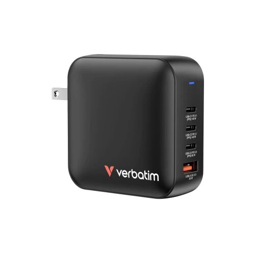 Verbatim Mini GaN Charger adaptar za putovanje 165 W 1x USB-A, 3x USB-C® Power Delivery, USB PD 3.1, QC 3.0 brzi punjač, Cijene