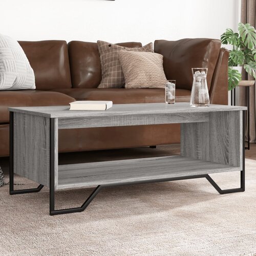 vidaXL Klubska mizica siva sonoma 100x51x40 cm inženirski les Cene