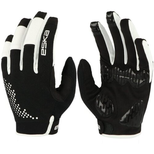 Eska Rebel Black/White 7 Rukavice za bicikliste Slike