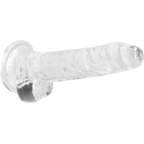 REALROCK Realistic Dildo with Balls 7&amp;quot; 17 cm Transparent Slike