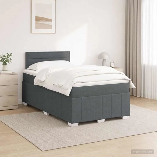  Boxspring krevet s madracem Tamnosiva 120 x 190 cm Tkanina - Tamnosiva 120 x 190 cm Dizajn linija Cene