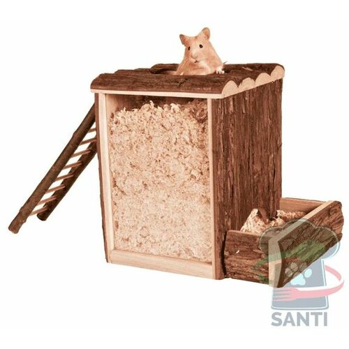 Trixie Drvena kućica sa pleksigas paravanom - za miša Slike