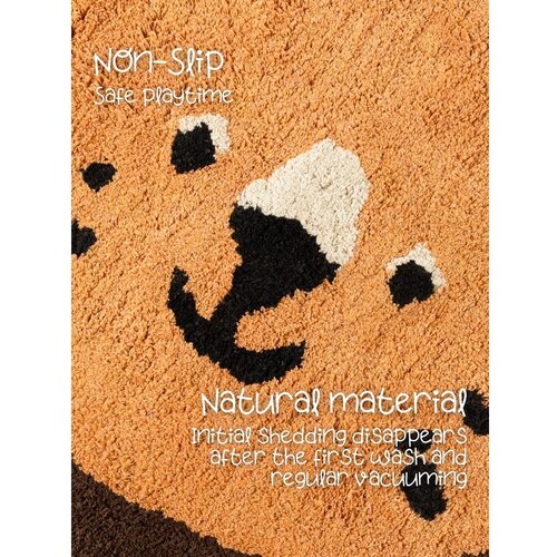 Hanse Home Oranžna/rjava pralna/ročno tkana bombažna otro&amp;scaron;ka preproga 112x120 cm Snuggle Lea &amp;ndash; Slike