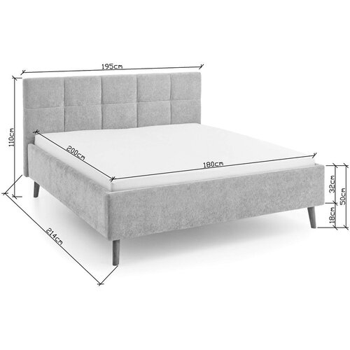 Meise M&amp;ouml;bel Kaki zelena oblazinjena zakonska postelja s prostorom za shranjevanje z letvenim dnom 180x200 cm Nova &amp;ndash; Slike