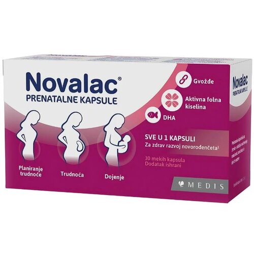 Novalac kapsule prenatal, 30 kapsula Cene