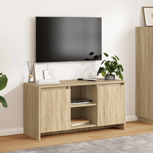 TV ormarić boja hrasta 102 x 37,5 x 52,5 cm konstruirano drvo Cene