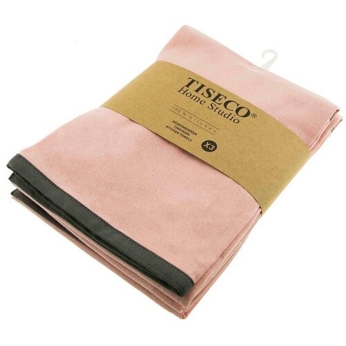 Tiseco Home Studio set od 3 ružičasta pamučna ručnika, 50 x 70 cm Cijene