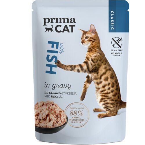 PRIMA CAT hrana za mačke - sos riba 85g Slike