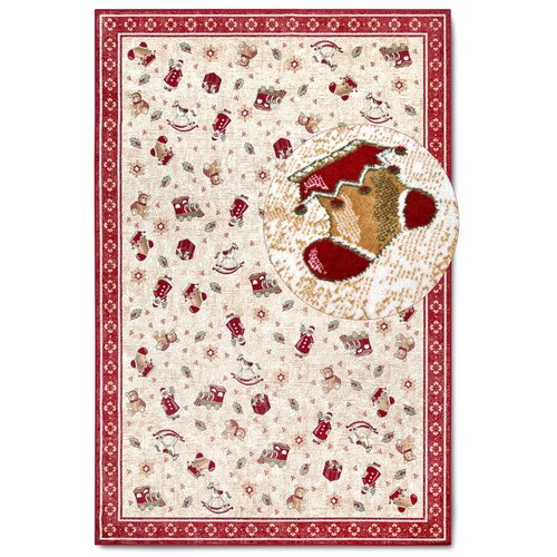 Villeroy & Boch Crveni tepih s božićnim motivom od mješavine pamuka 160x230 cm Toy's Delight Red Christmas – Cijene