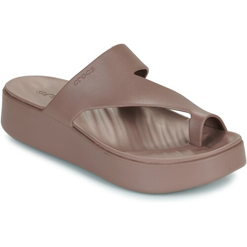 Crocs Japonke GETAWAY PLATFORM TOE LOOP Kostanjeva Slike