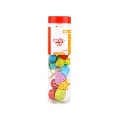 Tooky Toy Nizajoča lesena gosenica Slike