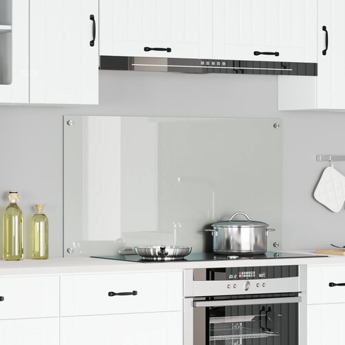 vidaXL Kuhinjski Backsplash Prozoren Steklo 120 x 60 cm Vzdržljiv Cene