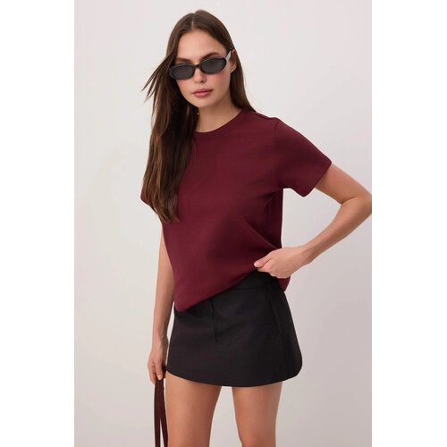 TRENDYOLMILLA Ženska majica TWOSS26TS00064, Bordo Cene