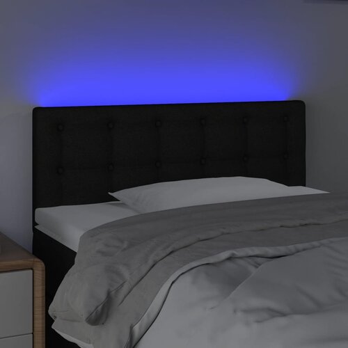  LED uzglavlje crno 90x5x78/88 cm od tkanine Slike