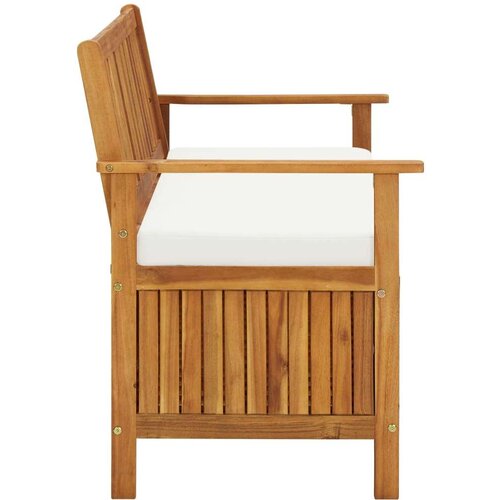  Klupa za pohranu od masivnog bagremovog drva 120 x 63 x 84 cm Slike
