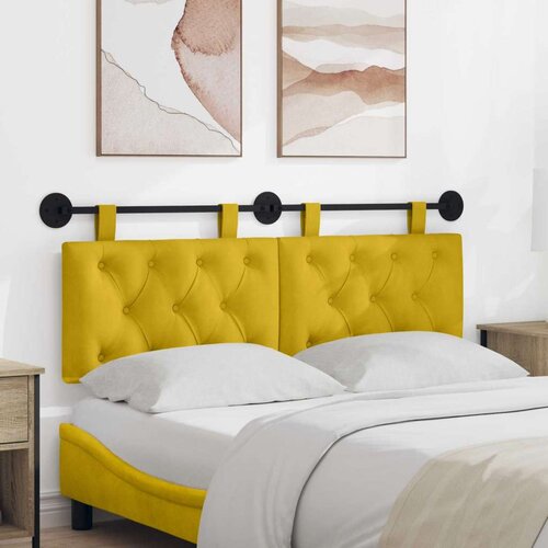  Držeće uzglavlje Zidne Žuta 150 x 55 x 7 cm Baršun - Žuta 140 cm bez LED Cene