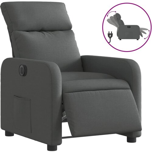 Maison Chic Električni naslanjač - Relax naslanjač temno sivo blago, (22061109) Slike