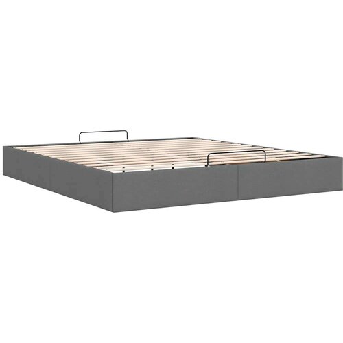 VidaXL Otomanski okvir kreveta bez madraca tamnosiva 160x200 cm Slike