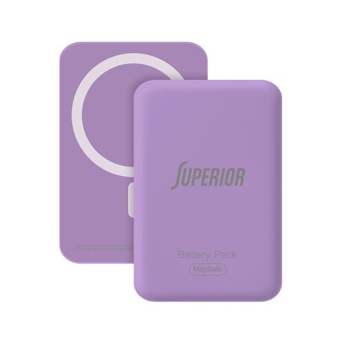  Power bank magsafe superior 15w 5000 mah ljubicasti ( BAT2686 ) Slike