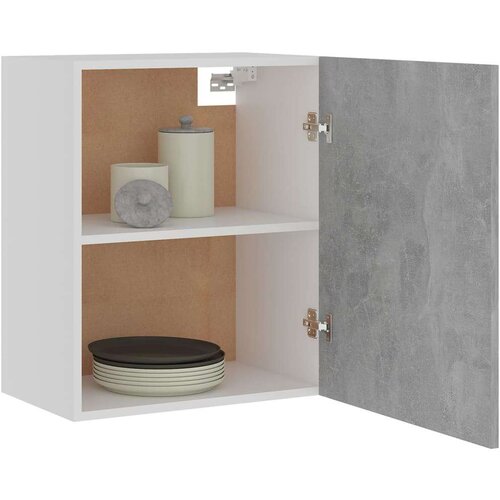 vidaXL Viseca omarica 2 kosa betonsko siva 50x31x60 cm ivern Cene