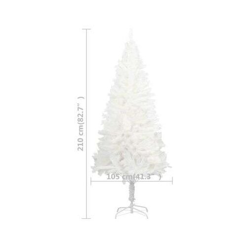 VidaXL Umjetno božićno drvce s realističnim iglicama bijelo 210 cm Slike