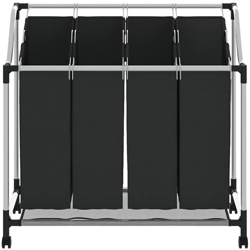  Ko&amp;scaron;ara za rublje na kotačima LSF005, crna, 4 x 35 l Slike