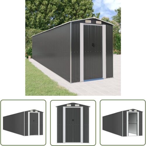  The Living Store Vrtna lopa antracitna 192x855x223 cm pocinkano jeklo - Vrtna Lopa, (21745225) Cene