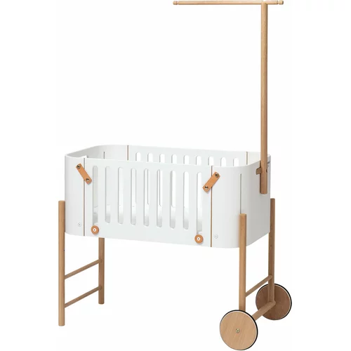 Oliver Furniture® dječji krevetić co-sleeper 42x82 s uključenim kompletom za pretvaranje u klupu white/oak