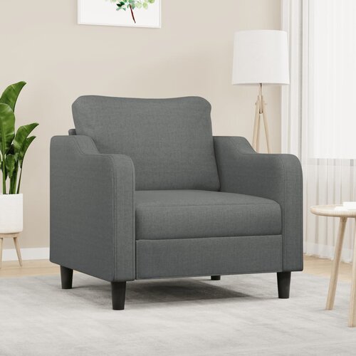 The Living Store Fotelj temno siv 60 cm blago - Fotelj, (21835721) Slike