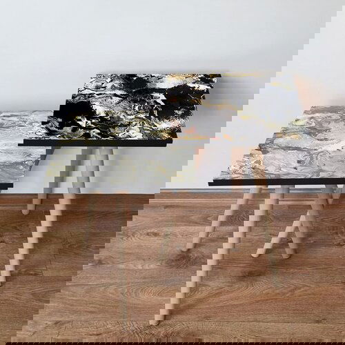 Hanah home 2Shp441 - grey greycreamblackwhite nesting table (2 pieces) Cene