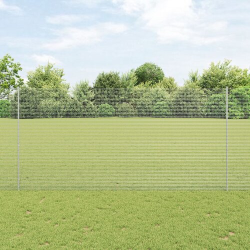 vidaXL zavarena žičana ograda s 44 U postova srebrna 1,5x50 m čelik Cene