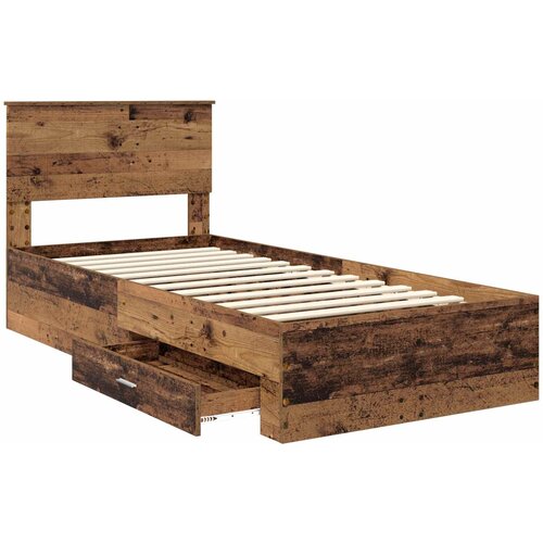  Krevetna konstrukcija Staro drvo 90 x 190 cm Konstruirano drvo Smeđa 200 x 93 x 90 cm Slike
