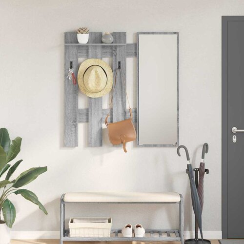  Vje&scaron;alica za kapute na zidu Zidne Siva Sonoma 100 x 10 x 100 cm Cijene