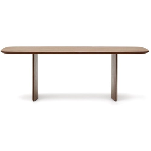 Kave Home Rjava jedilna miza v orehovem dekorju 100x240 cm Litto &amp;ndash; Slike