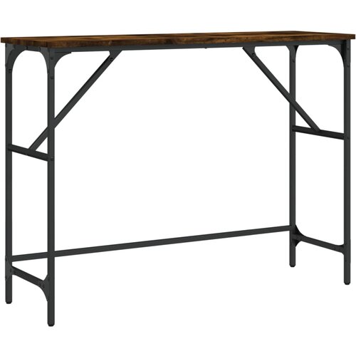 Maison Chic konzolna miza - miza ob steni dimljen hrast 100x32x75 cm inženirski les, (21785847) Cene