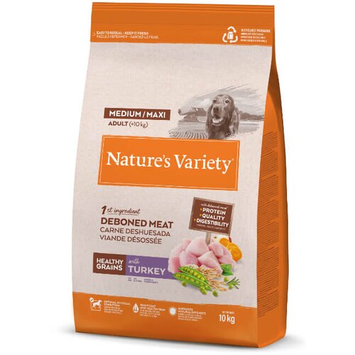 Nature’s Variety Nature's Variety Healthy Grains Dog Med/Max Adult - puran 10 kg Cene