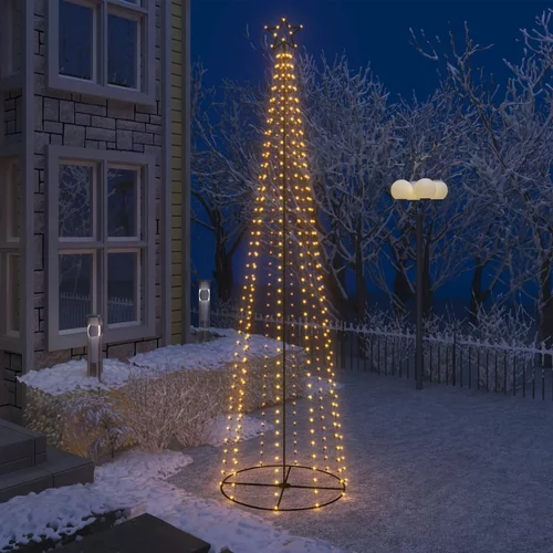 vidaXL Stožasto božićno drvce s 400 bijelih LED žarulja 100 x 360 cm