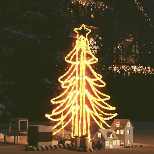 vidaXL LED sklopiva figura božićnog drvca topla bijela 87 x 87 x 93 cm Cijene