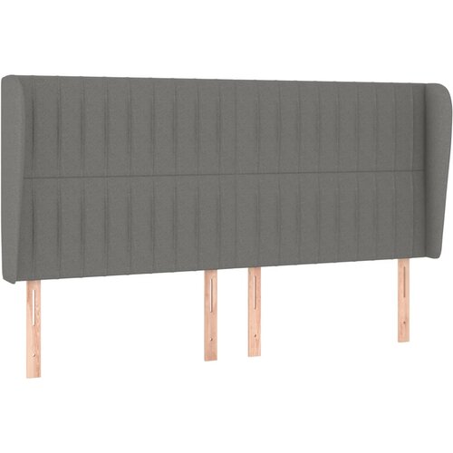 Maison Chic vzglavna omarica - nočna omarica - posteljna omarica z u&amp;scaron;esi temno sivo 163x23x118/128 cm blago, (21712118) Slike