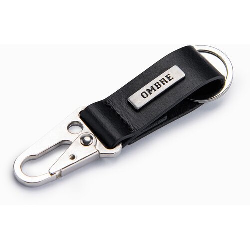 Ombre Men's key ring with snap hook - black Cene