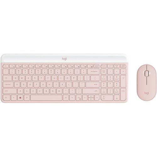 Logitech MK470 Wireless Desktop US Roze tastatura + mi&amp;scaron; Slike