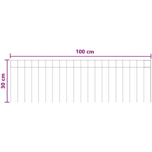  vrtne ograde 24 kom. 100 x 30 cm Pocinčani čelik Srebrna Slike