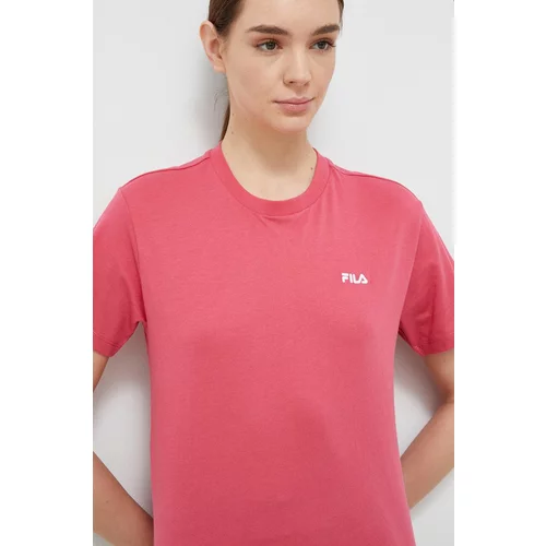 Fila Bombažna kratka majica roza barva